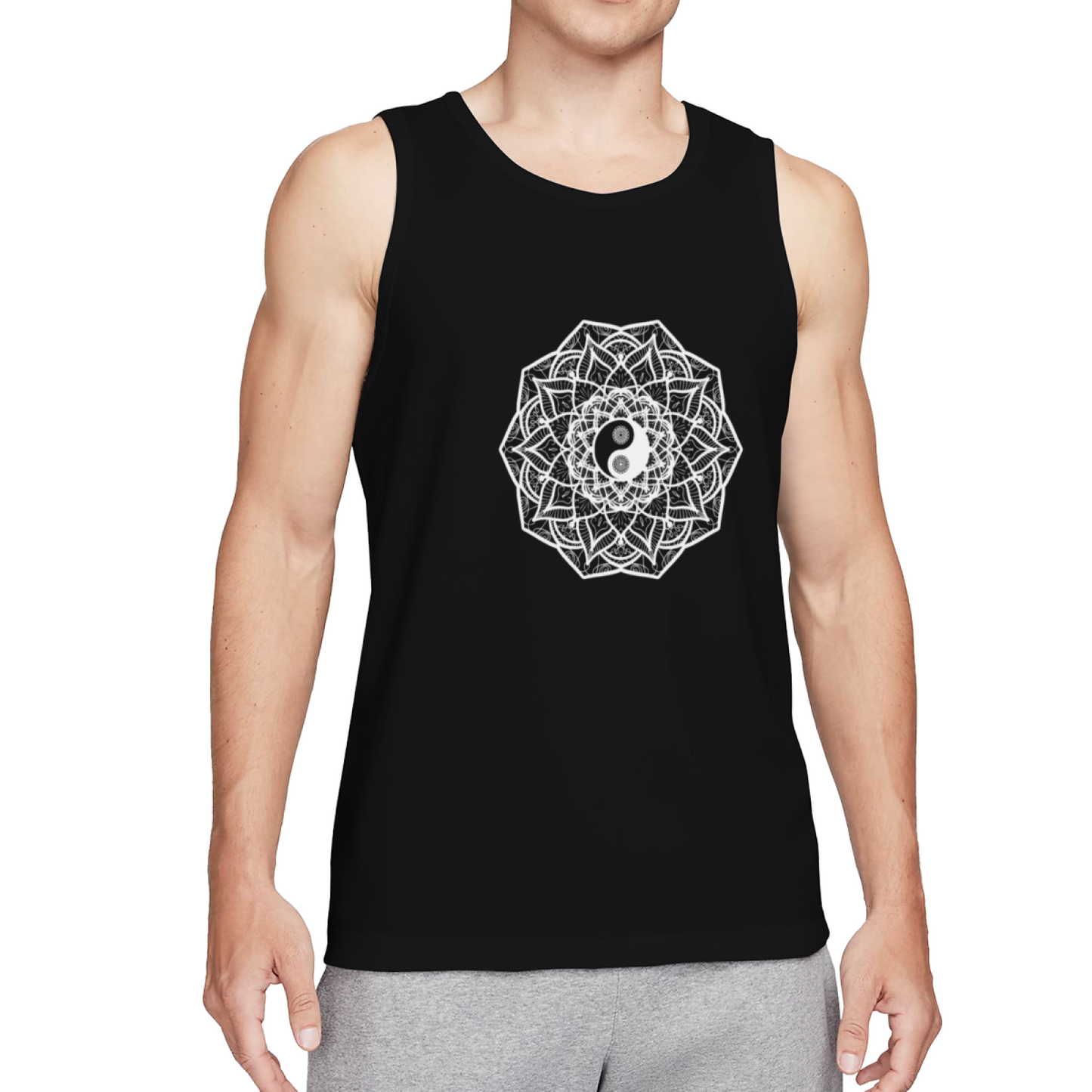 Mandala Yin Yang Spiritual Meditation Sleeveless Tank