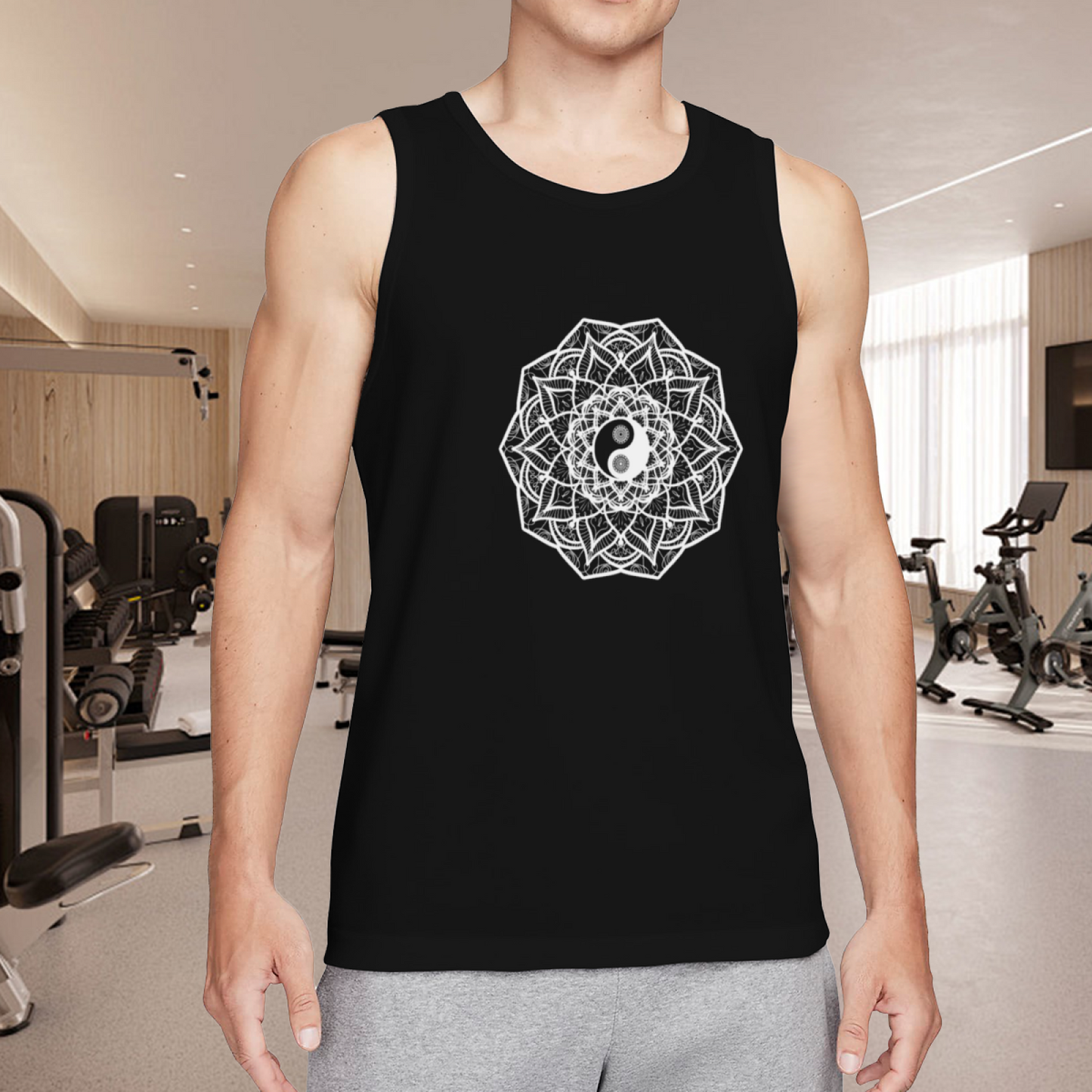 Mandala Yin Yang Spiritual Meditation Sleeveless Tank