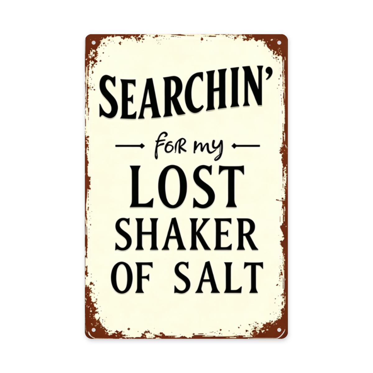 Searchin¡¯ For My Lost Shaker Of Salt Retro Kitchen Tin Sign