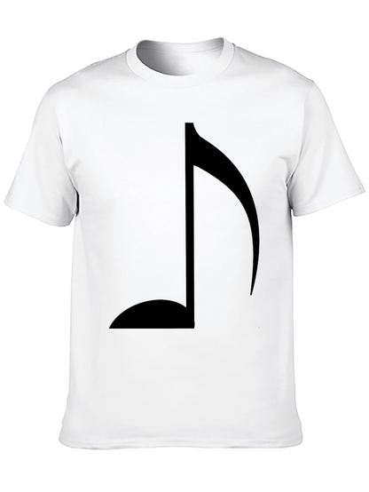 Musical Note Graphic Tee - Stylish Black T-Shirt