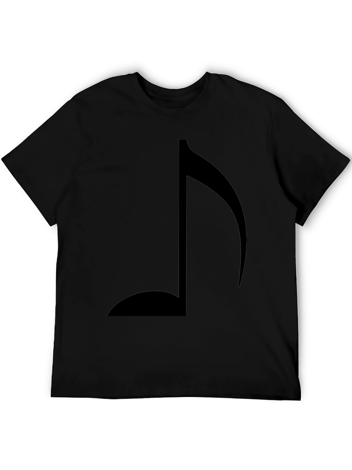 Musical Note Graphic Tee - Stylish Black T-Shirt