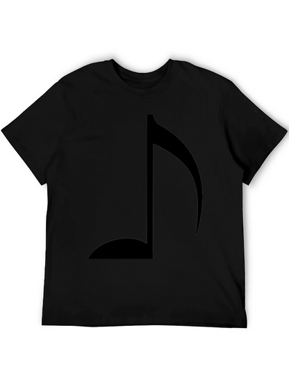 Musical Note Graphic Tee - Stylish Black T-Shirt