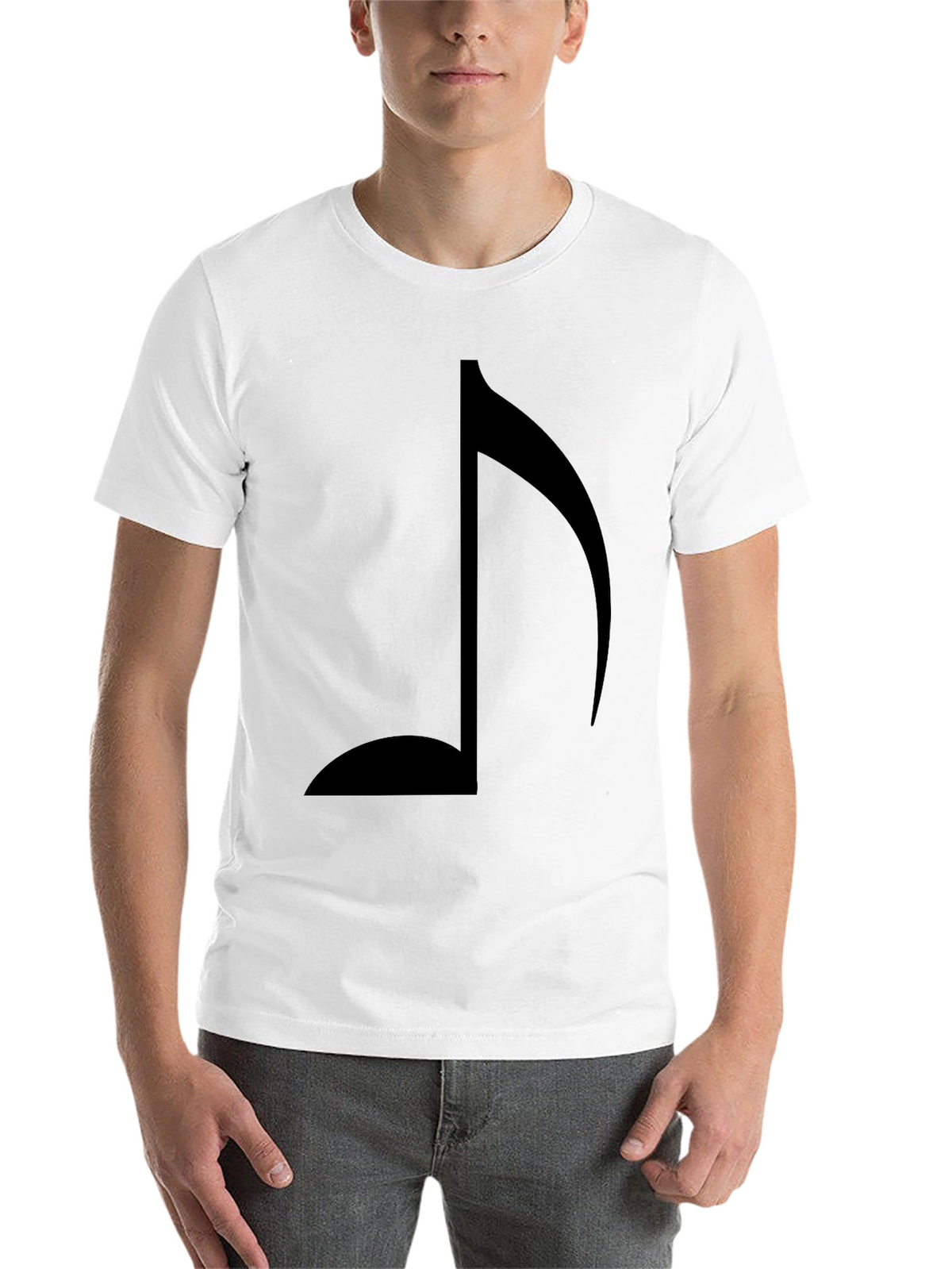 Musical Note Graphic Tee - Stylish Black T-Shirt