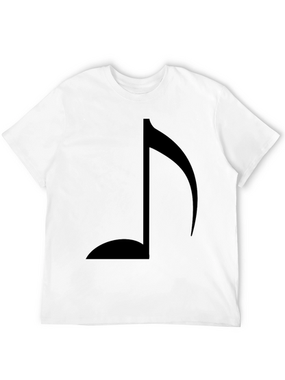 Musical Note Graphic Tee - Stylish Black T-Shirt