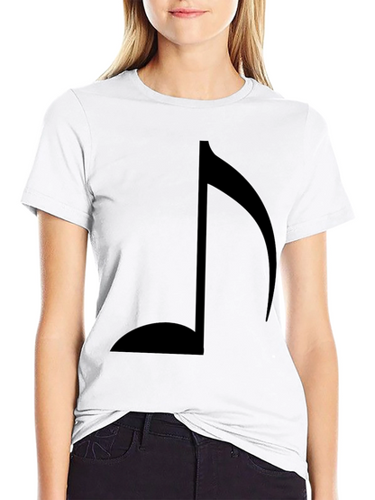 Musical Note Graphic Tee - Stylish Black T-Shirt