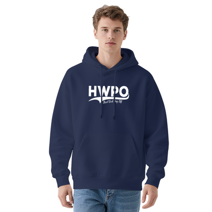 HWPO Hard Work Pays Off Red Hoodie, Motivational Unisex Cozy Sweatshirt
