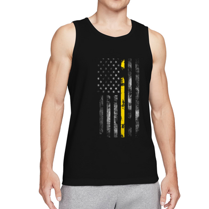 Thin Yellow Line Dispatcher Patriotic Tank Top