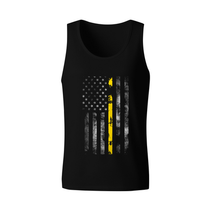 Thin Yellow Line Dispatcher Patriotic Tank Top