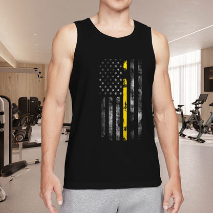Thin Yellow Line Dispatcher Patriotic Tank Top