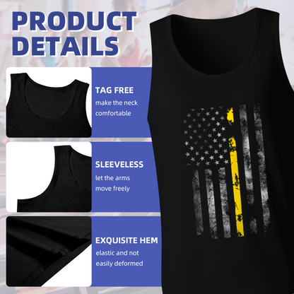 Thin Yellow Line Dispatcher Patriotic Tank Top