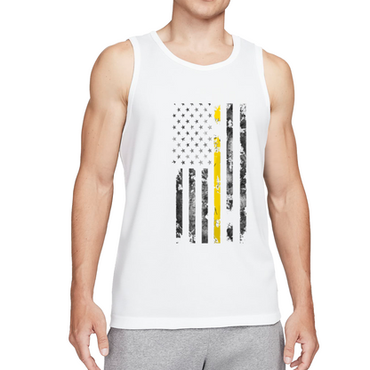 Thin Yellow Line Dispatcher Patriotic Tank Top