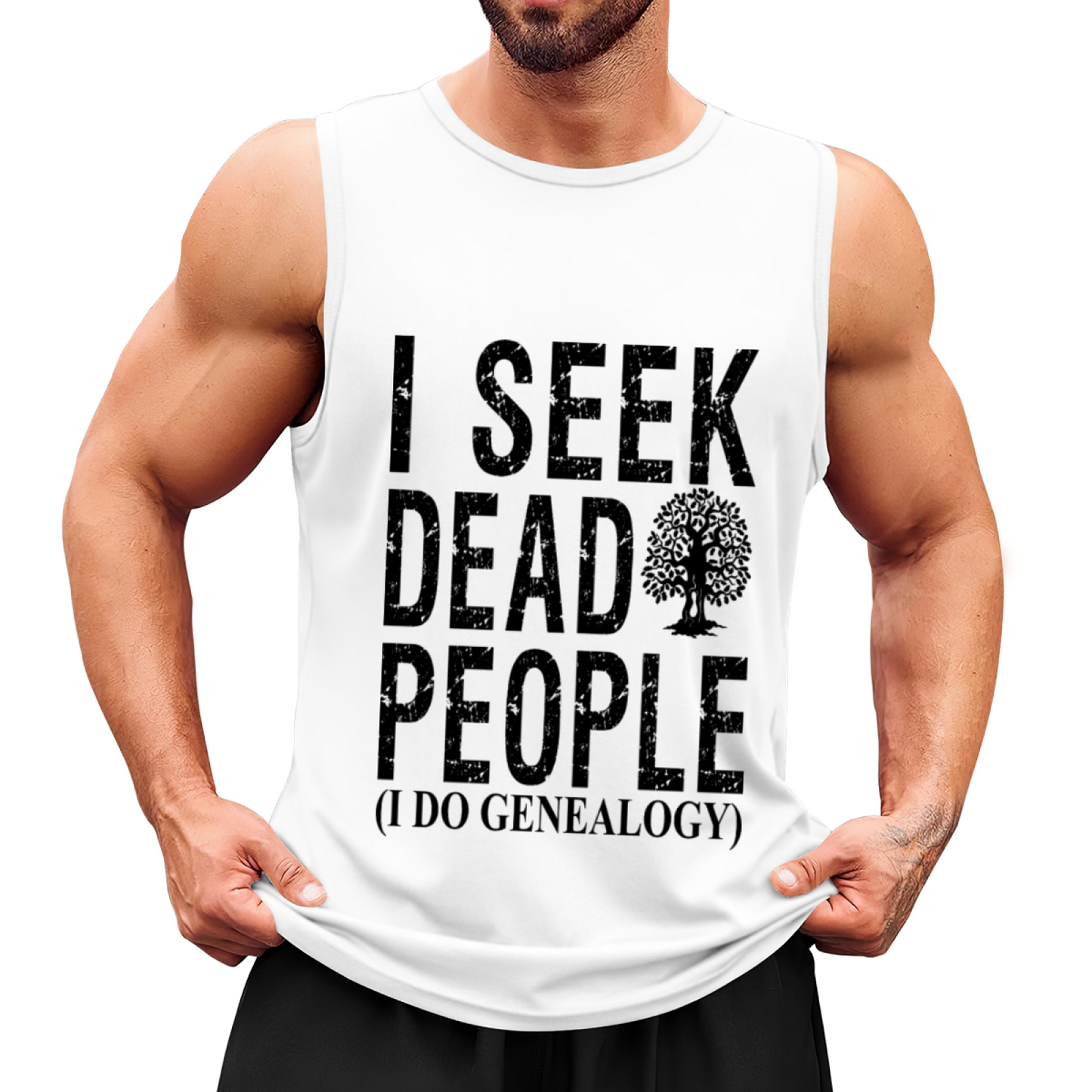 Genealogy Lover I Seek Dead People Vintage Tank Top