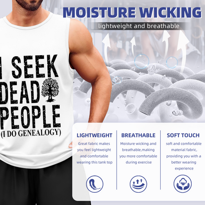 Genealogy Lover I Seek Dead People Vintage Tank Top