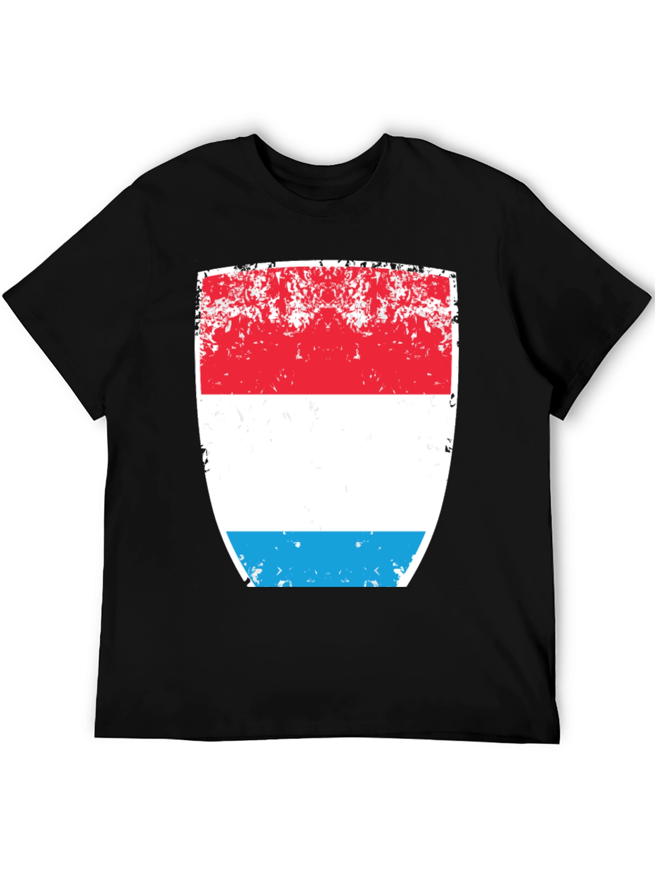 Luxembourg Flag Distressed Graphic T-Shirt