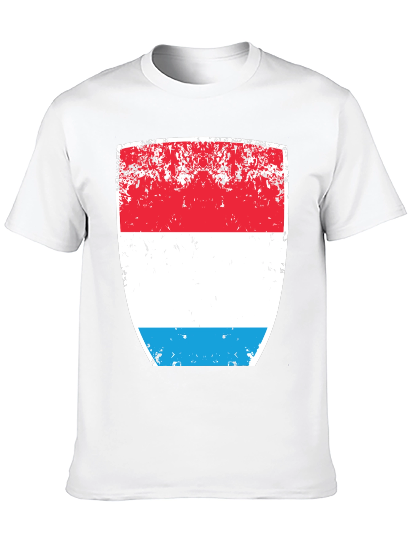 Luxembourg Flag Distressed Graphic T-Shirt