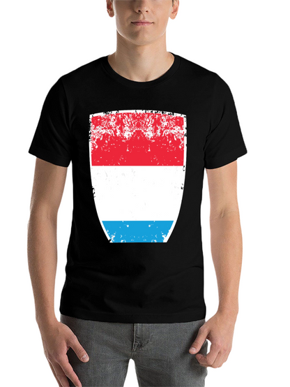 Luxembourg Flag Distressed Graphic T-Shirt