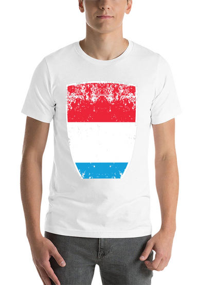 Luxembourg Flag Distressed Graphic T-Shirt