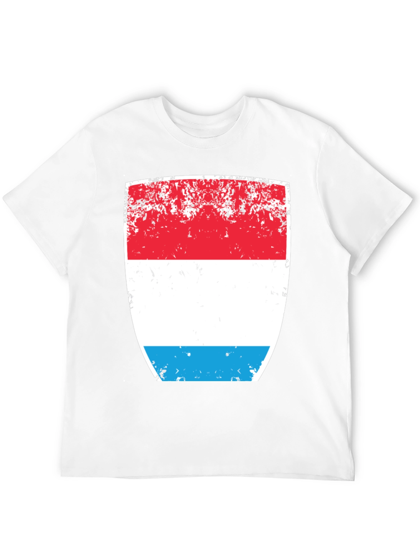 Luxembourg Flag Distressed Graphic T-Shirt