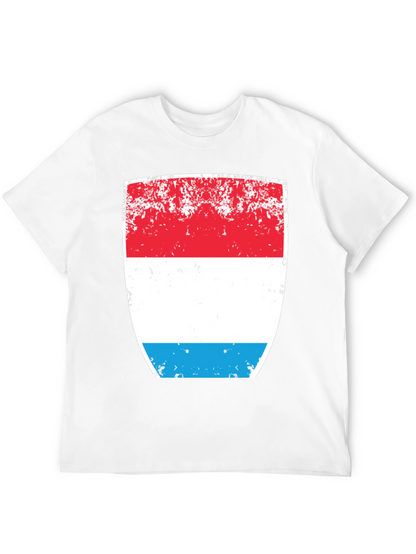 Luxembourg Flag Distressed Graphic T-Shirt