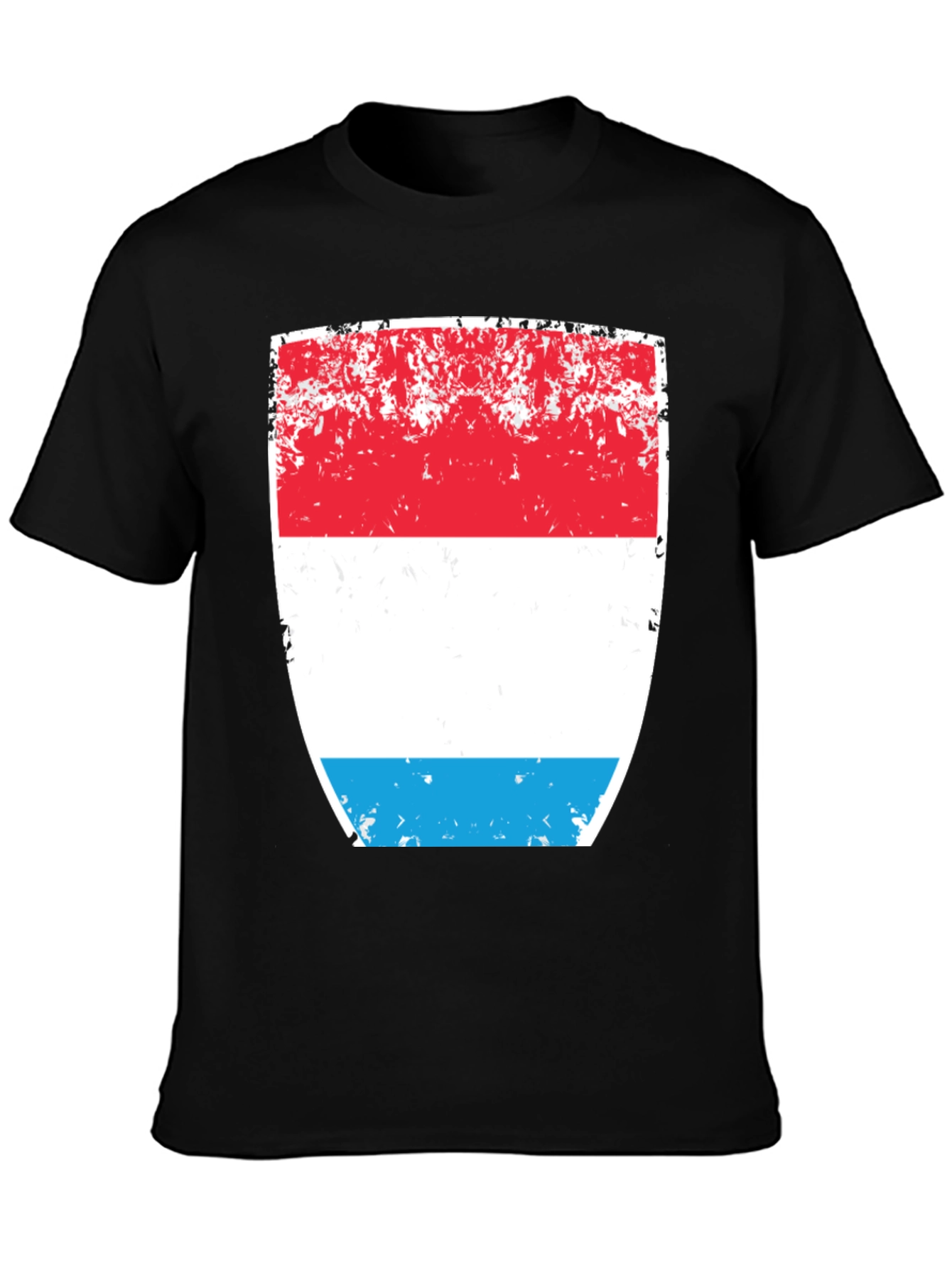 Luxembourg Flag Distressed Graphic T-Shirt