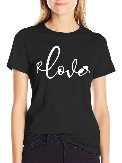 Love Graphic Tee - Stylish Black Cotton T-Shirt