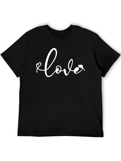 Love Graphic Tee - Stylish Black Cotton T-Shirt