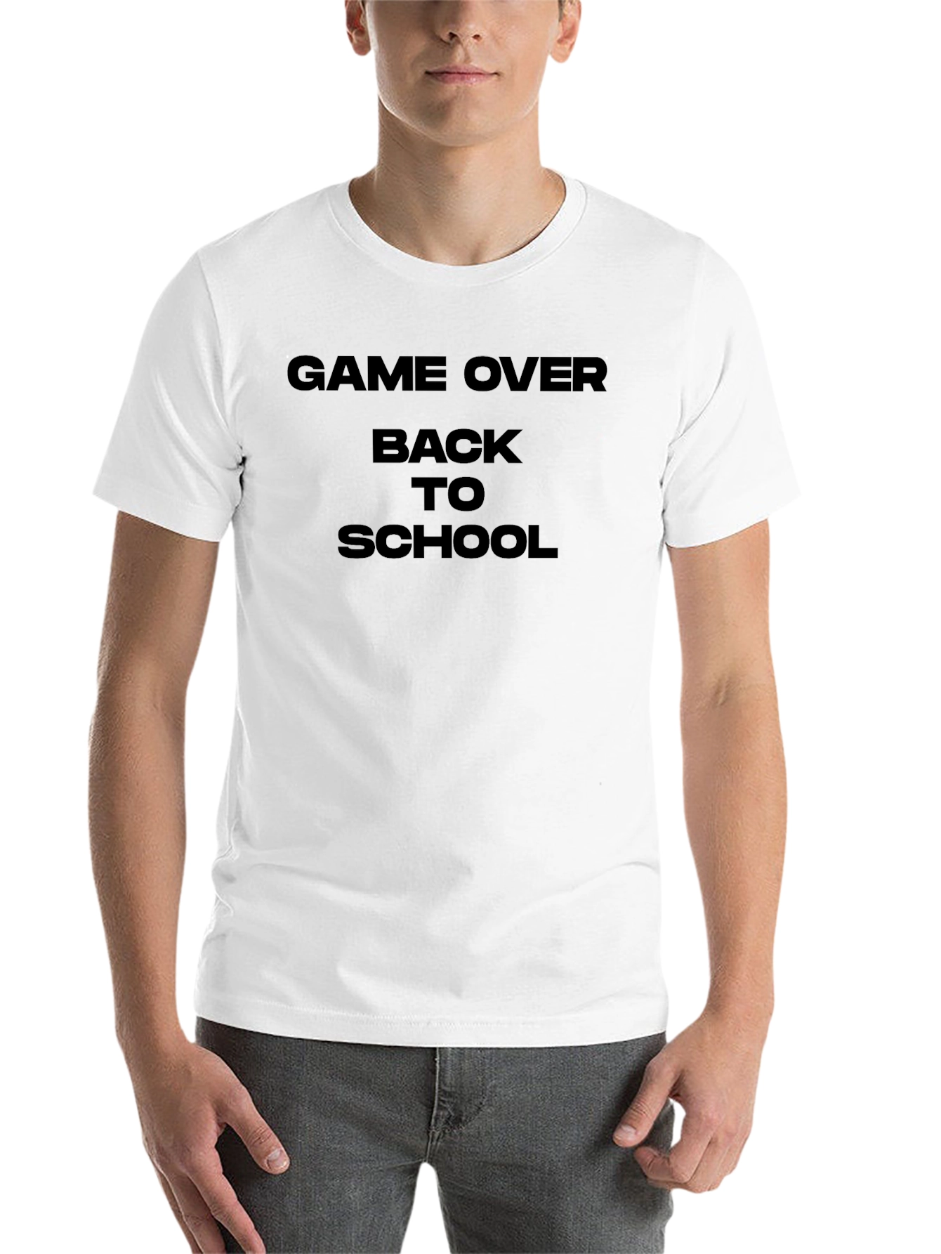 Game Over Back to School Black T-Shirt