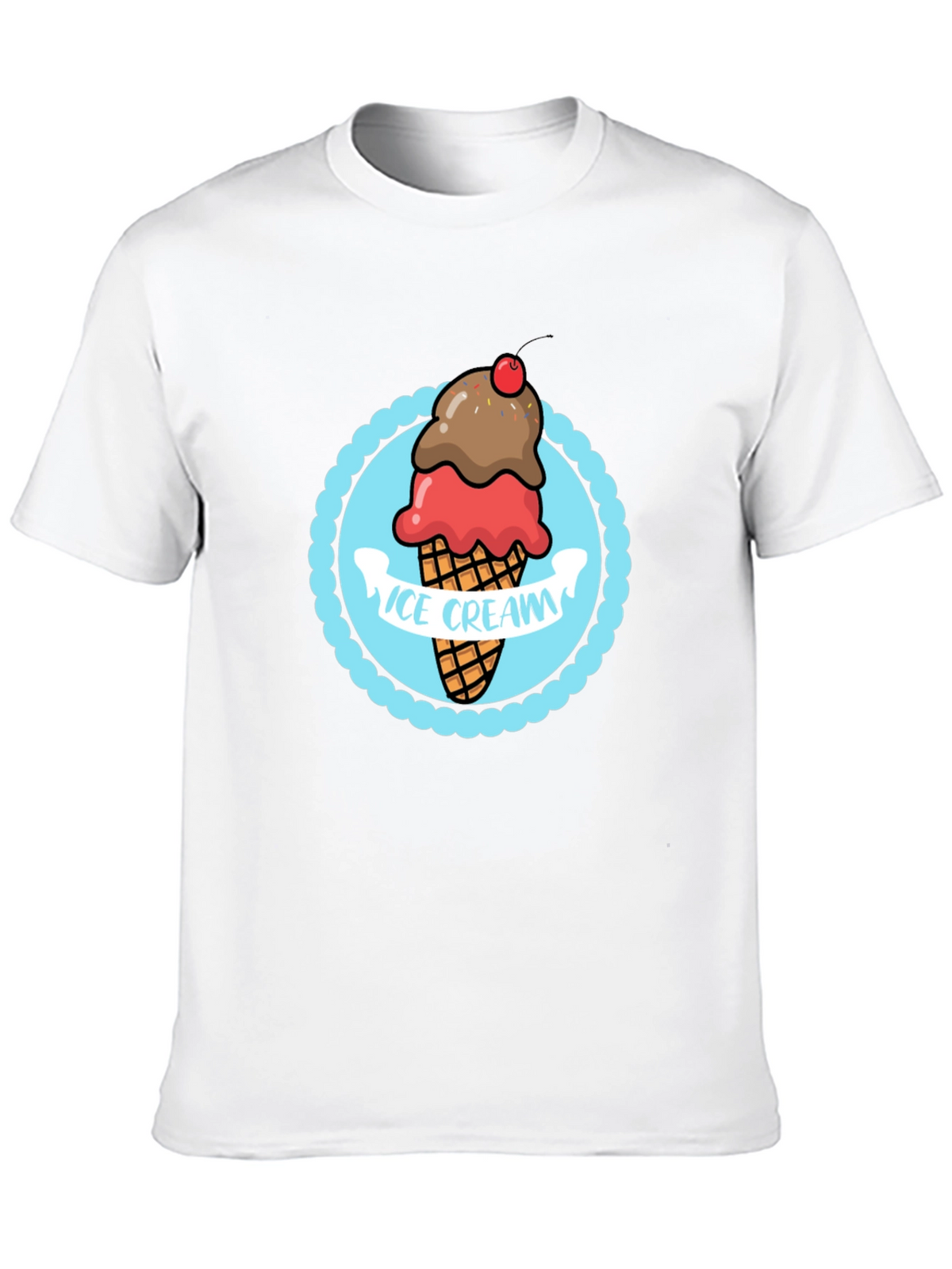Ice Cream Graphic T-Shirt - Black Cotton Tee