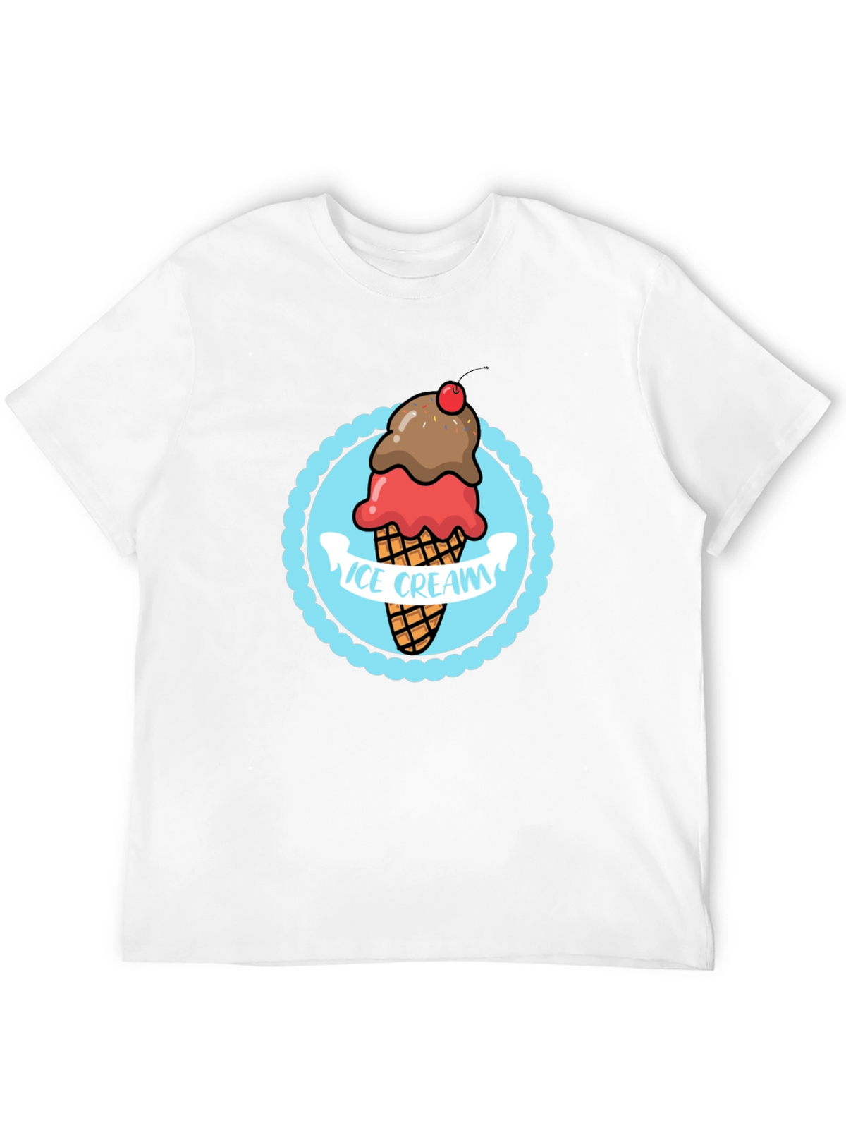 Ice Cream Graphic T-Shirt - Black Cotton Tee