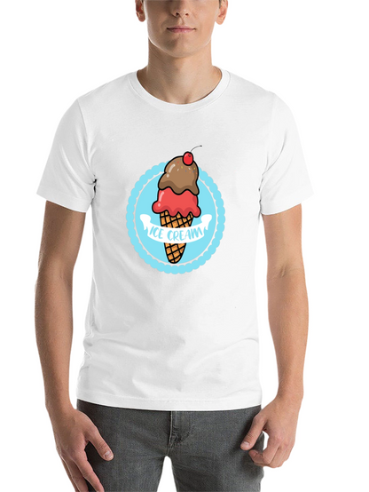 Ice Cream Graphic T-Shirt - Black Cotton Tee