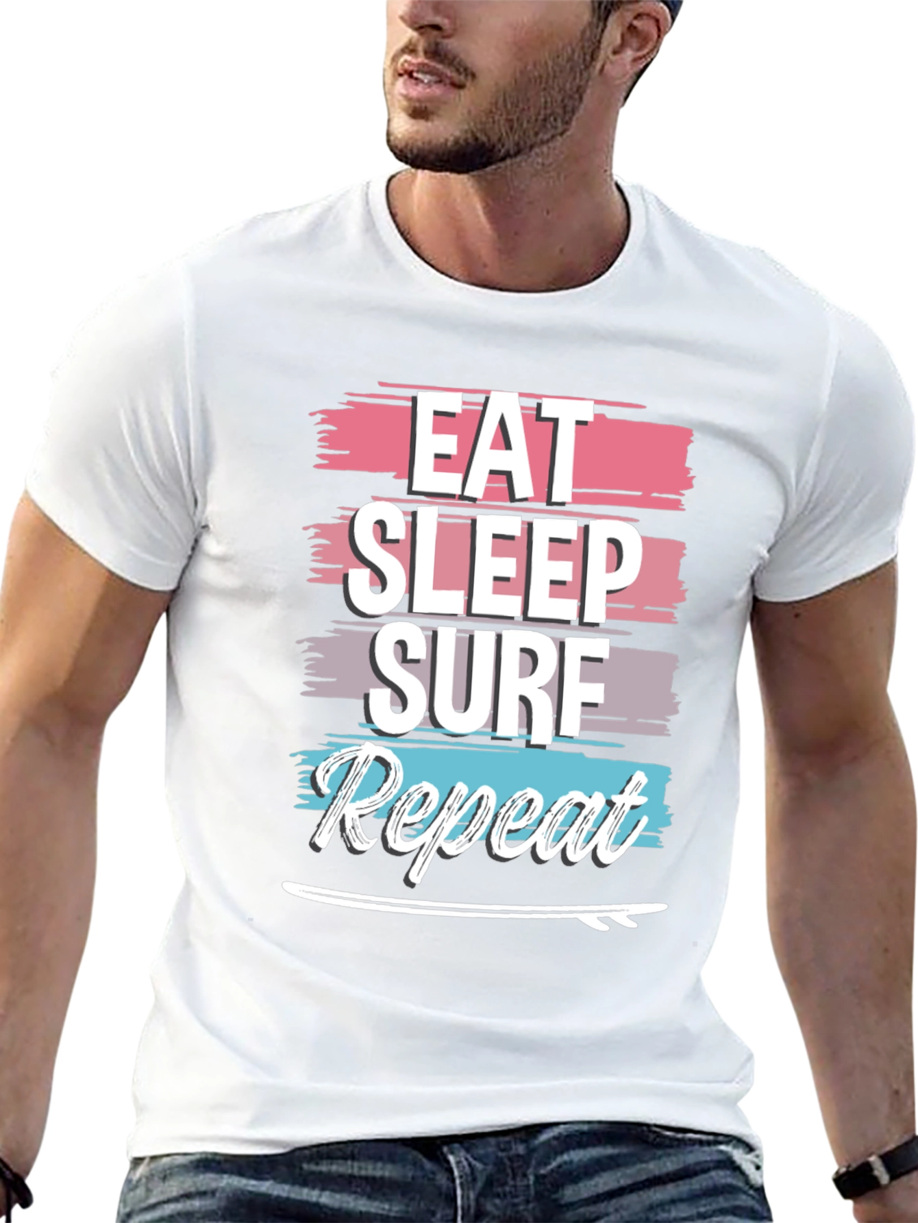 Eat Sleep Surf Repeat Graphic Tee