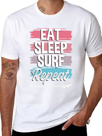 Eat Sleep Surf Repeat Graphic Tee