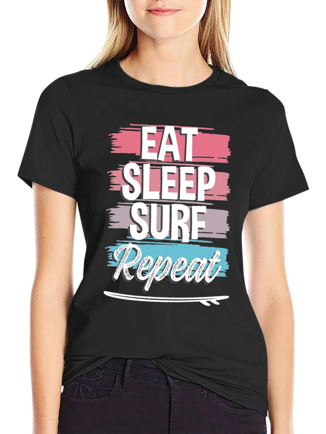 Eat Sleep Surf Repeat Graphic Tee