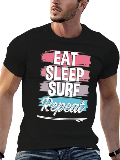 Eat Sleep Surf Repeat Graphic Tee
