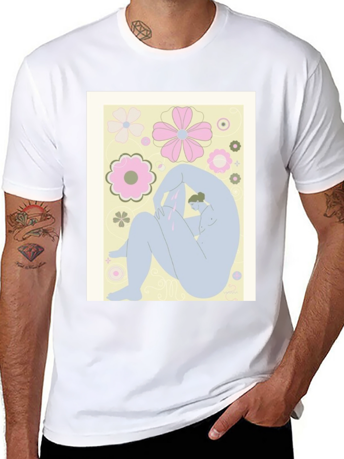 Abstract Art Tee - Black Graphic T-Shirt