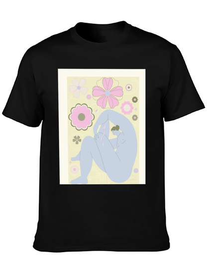 Abstract Art Tee - Black Graphic T-Shirt