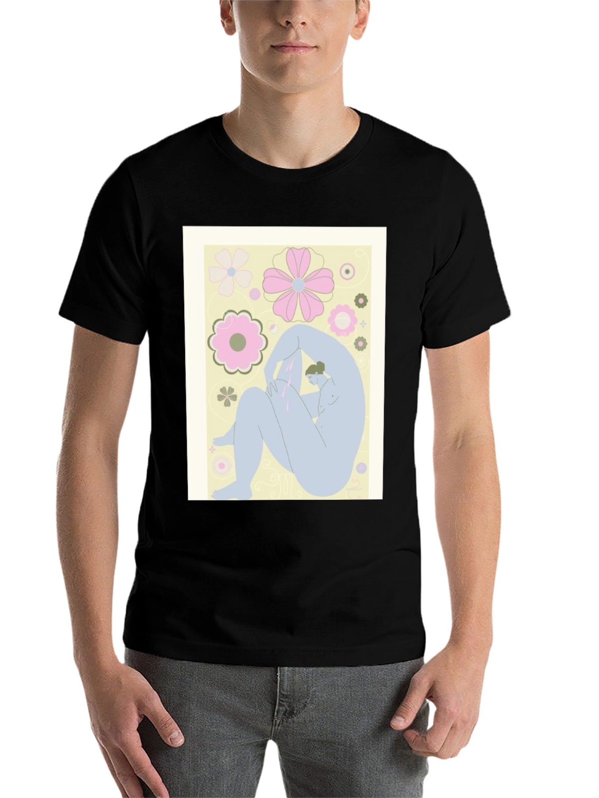 Abstract Art Tee - Black Graphic T-Shirt