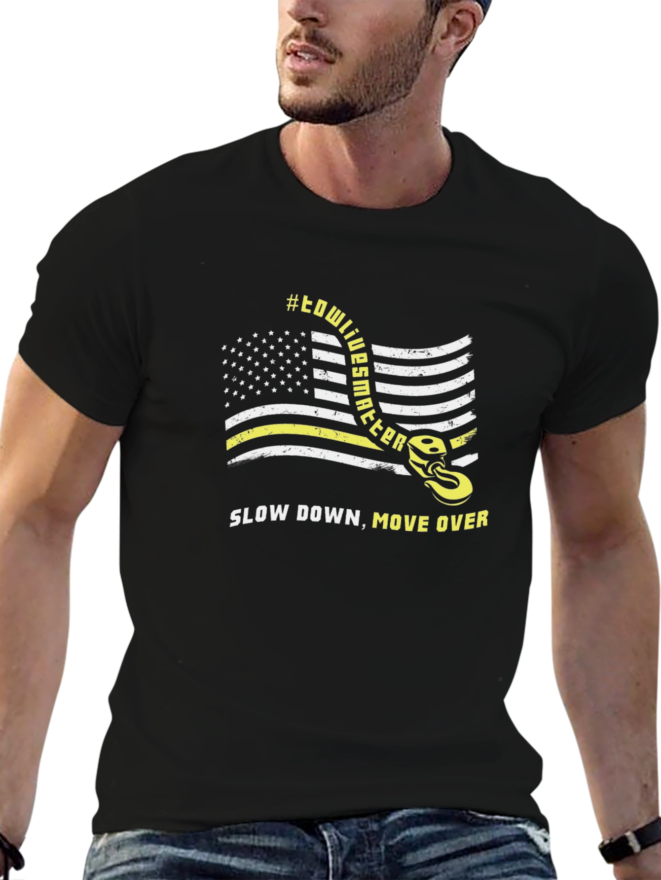 Tow Lives Matter Black Graphic Tee