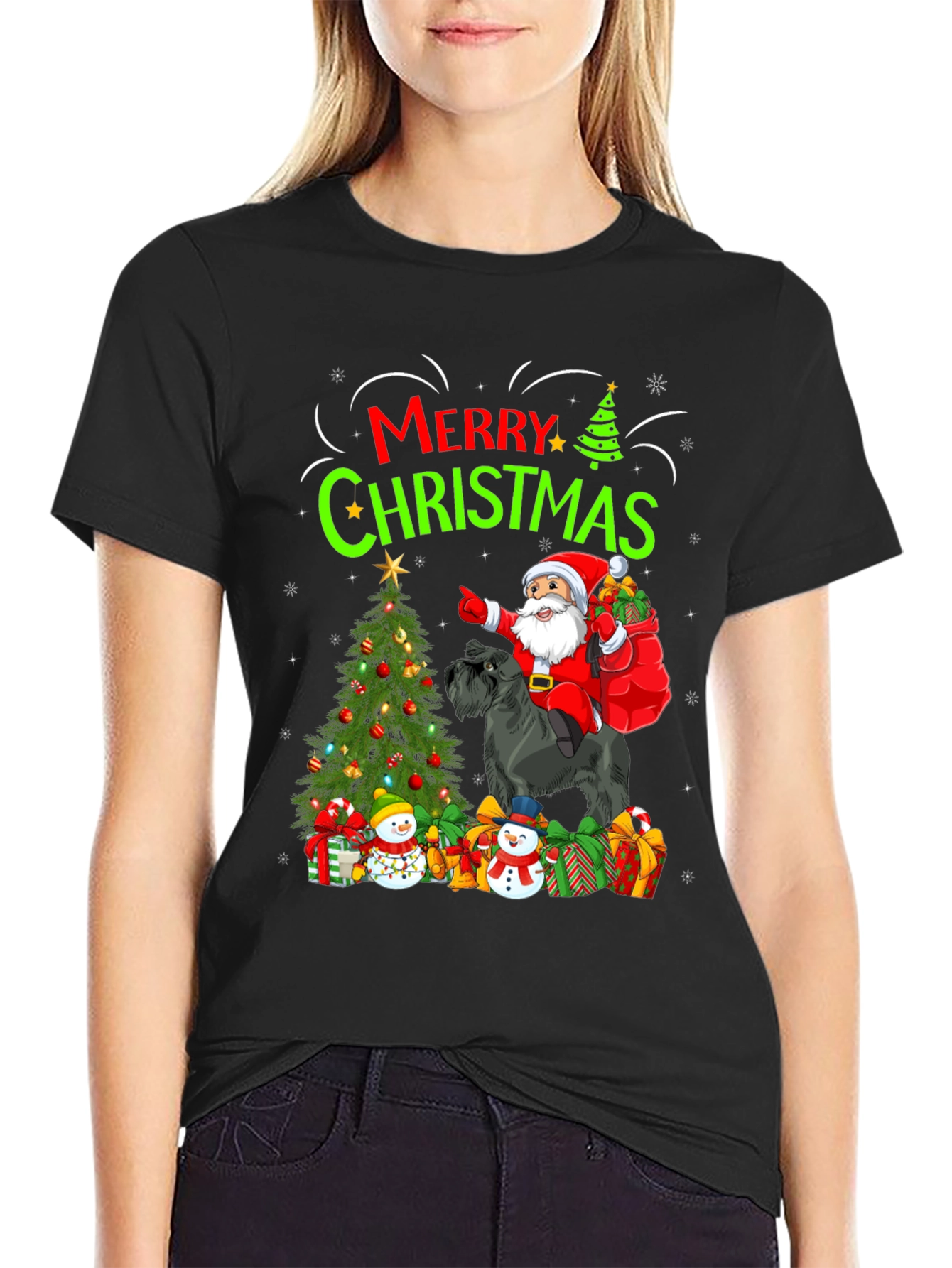 Merry Christmas Dog Santa T-Shirt