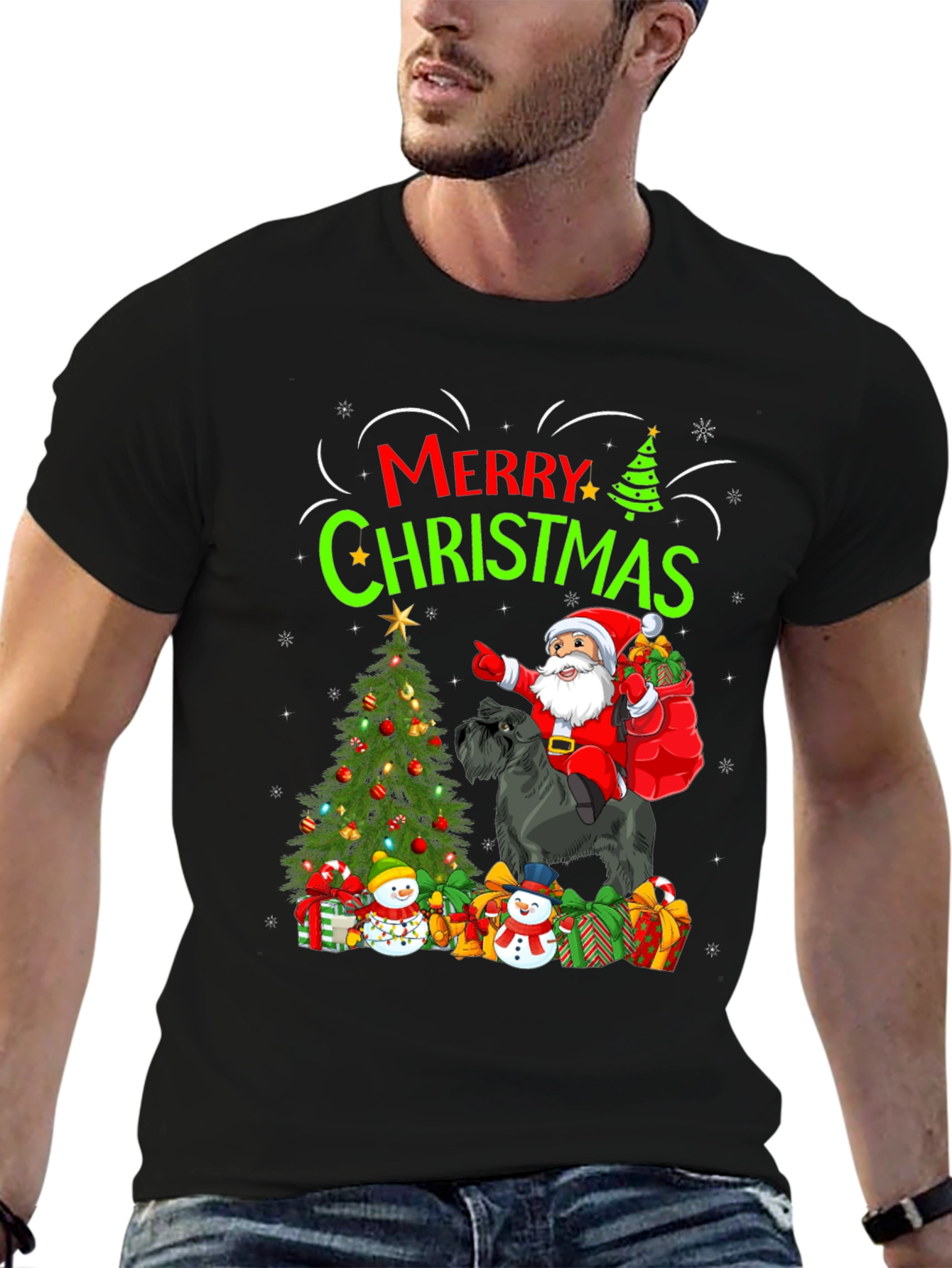 Merry Christmas Dog Santa T-Shirt