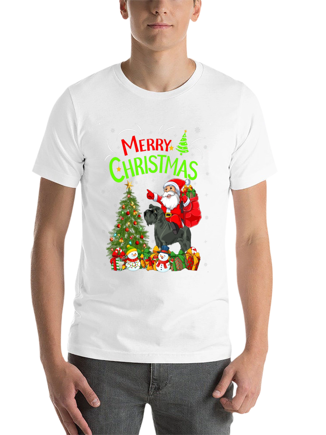 Merry Christmas Dog Santa T-Shirt