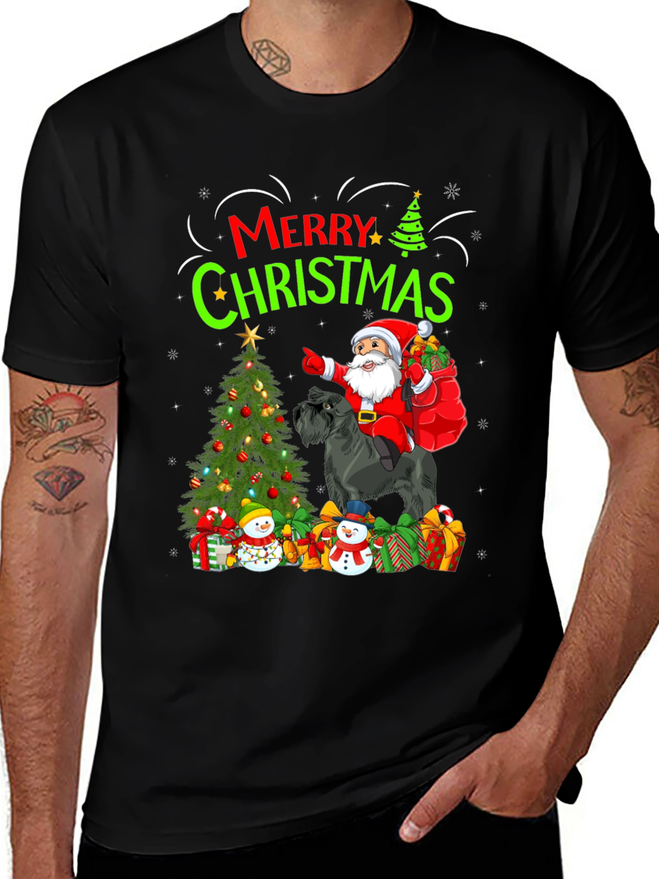 Merry Christmas Dog Santa T-Shirt