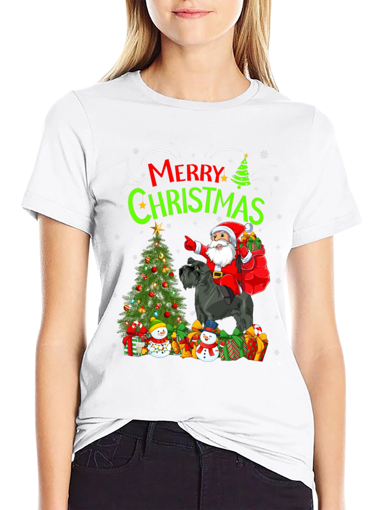 Merry Christmas Dog Santa T-Shirt