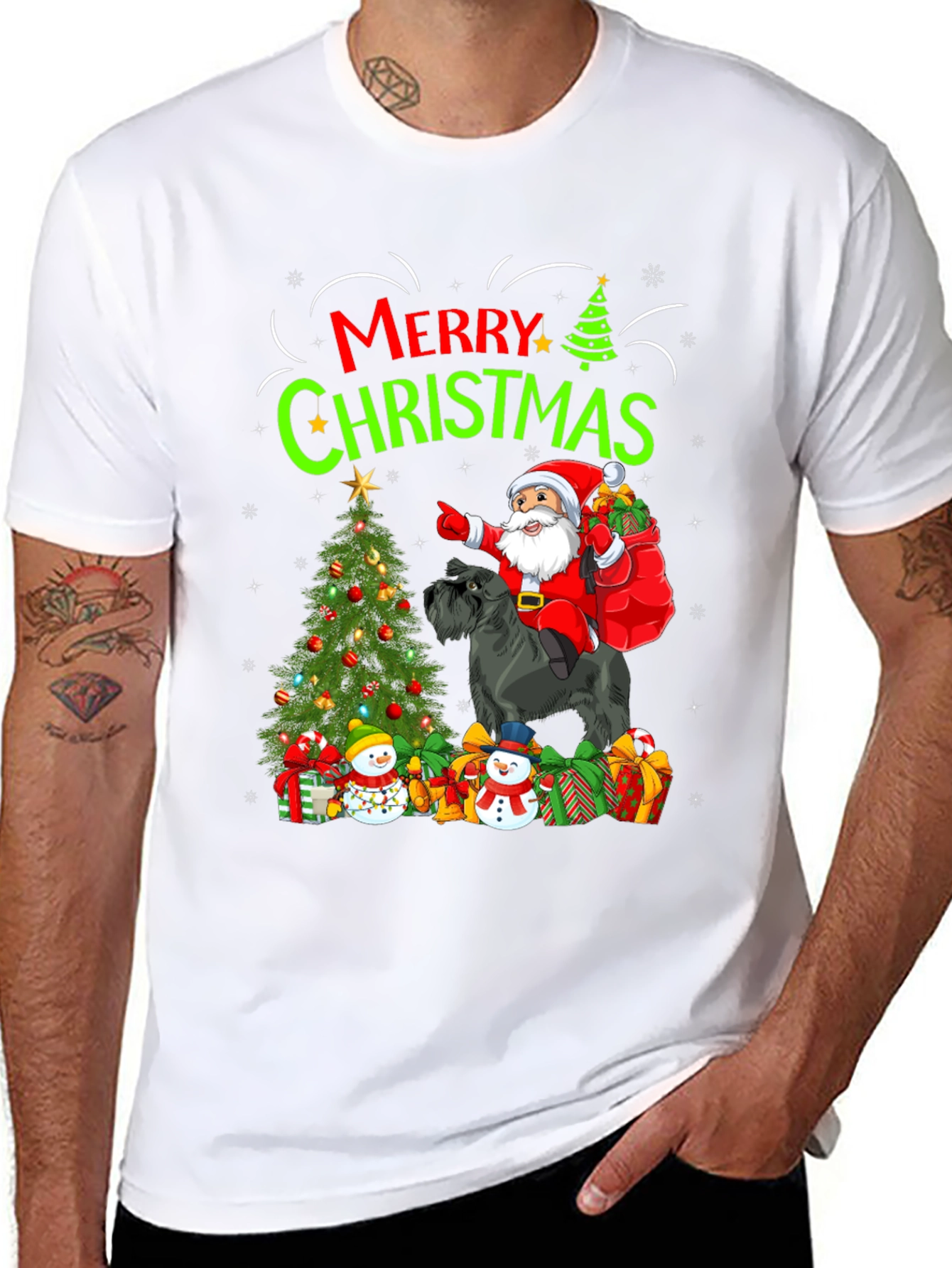 Merry Christmas Dog Santa T-Shirt
