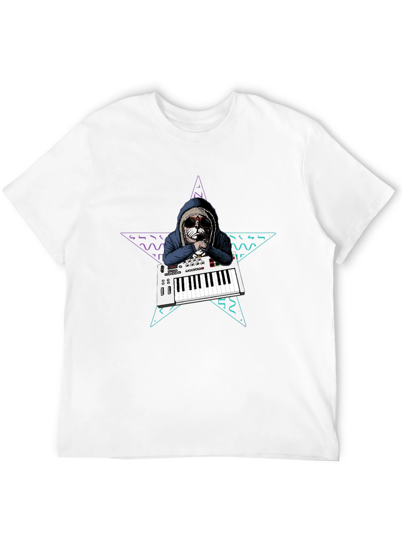 DJ Dog T-Shirt - Keyboardist Canine