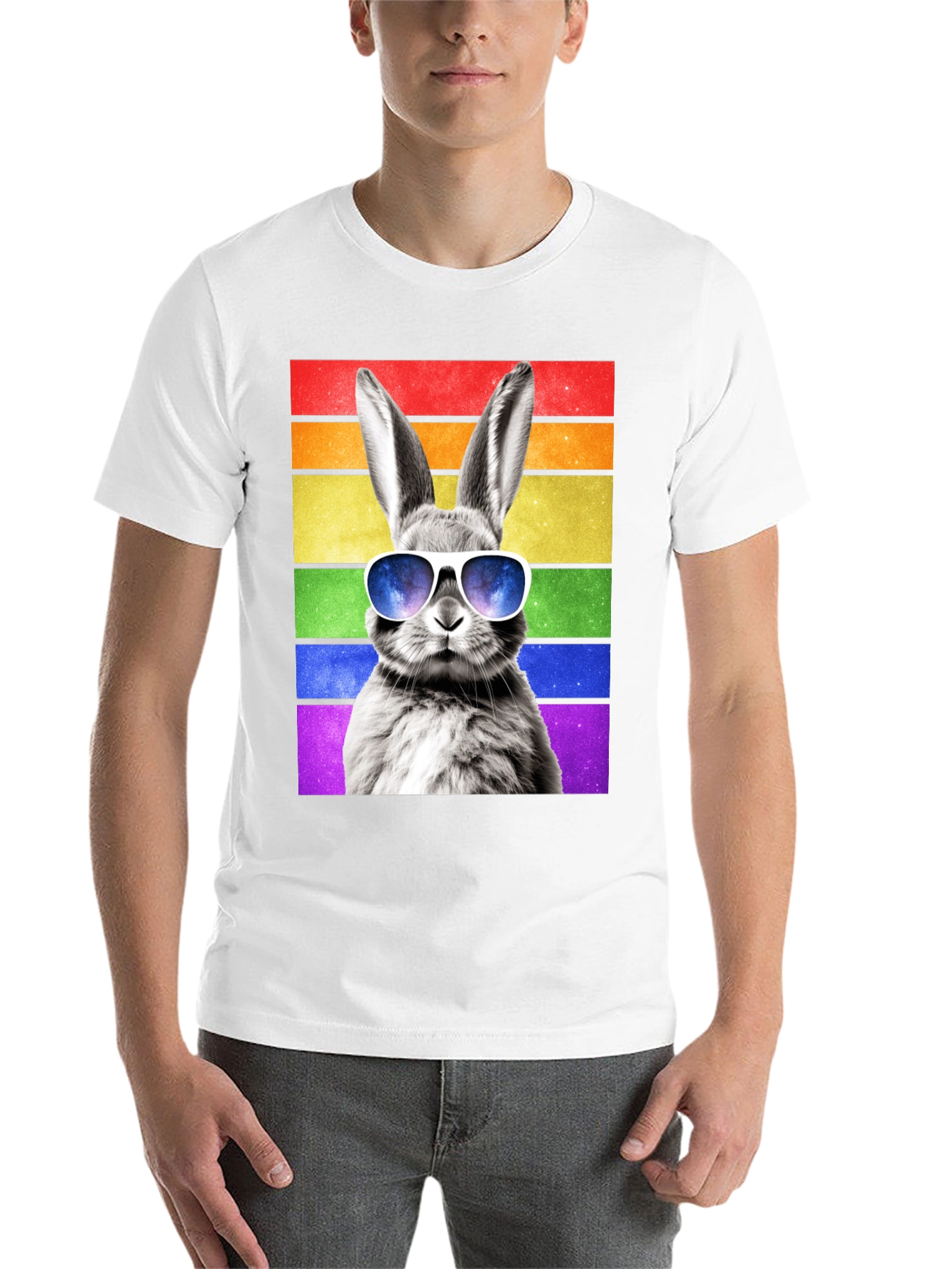 Rainbow Bunny Graphic Tee