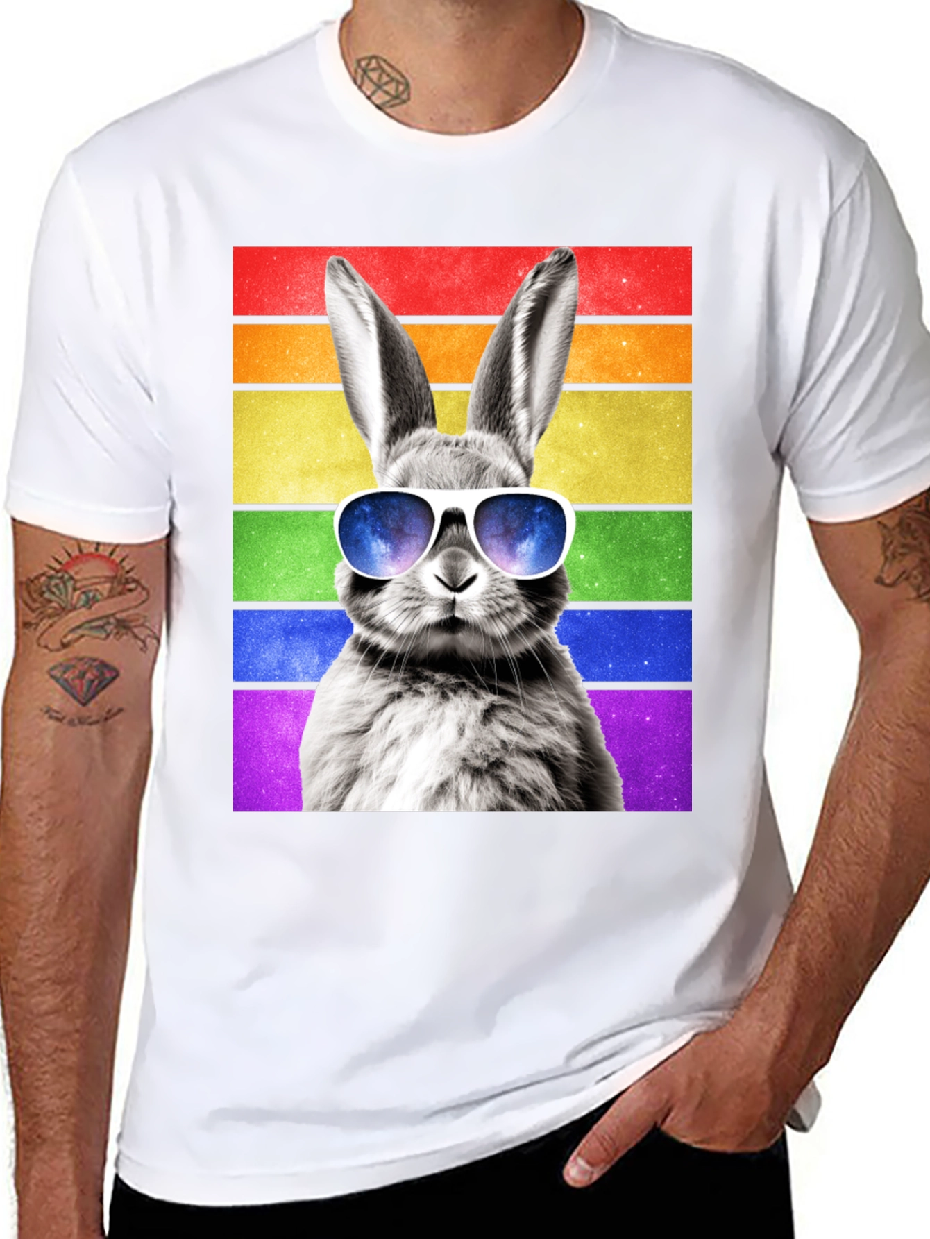 Rainbow Bunny Graphic Tee