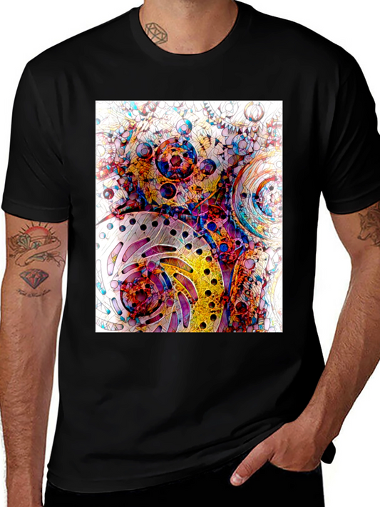 Abstract Geometric T-Shirt - Colorful Pattern Tee