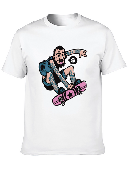 Skateboarder Graphic Tee - Black