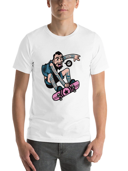 Skateboarder Graphic Tee - Black